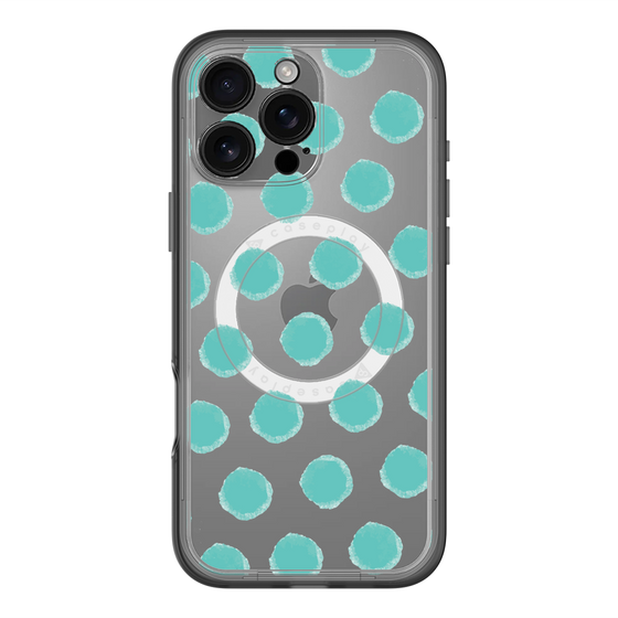 スリムプロテクションプレミアムケース with MagSafe［ オリジナル - 推し色水玉 - グリーン ］