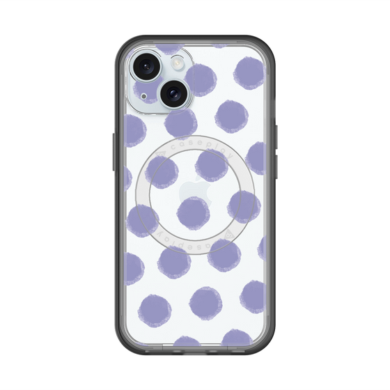 スリムプロテクションプレミアムケース with MagSafe［ オリジナル - 推し色水玉 - パープル ］