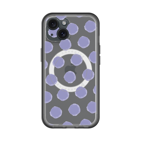 スリムプロテクションプレミアムケース with MagSafe［ オリジナル - 推し色水玉 - パープル ］