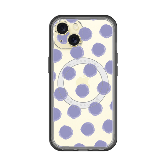 スリムプロテクションプレミアムケース with MagSafe［ オリジナル - 推し色水玉 - パープル ］