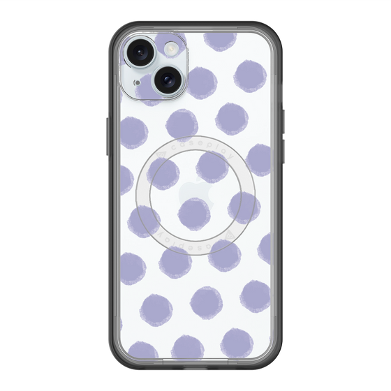 スリムプロテクションプレミアムケース with MagSafe［ オリジナル - 推し色水玉 - パープル ］