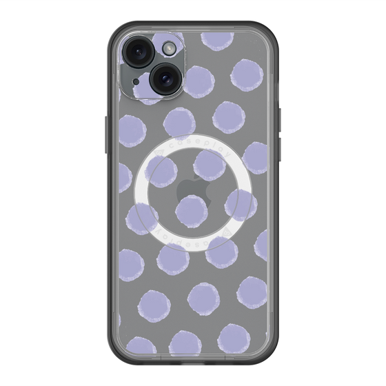 スリムプロテクションプレミアムケース with MagSafe［ オリジナル - 推し色水玉 - パープル ］