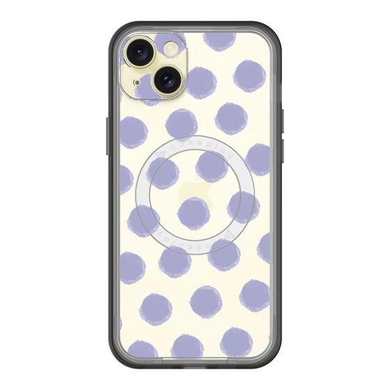 スリムプロテクションプレミアムケース with MagSafe［ オリジナル - 推し色水玉 - パープル ］