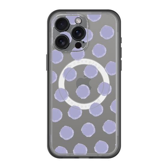 スリムプロテクションプレミアムケース with MagSafe［ オリジナル - 推し色水玉 - パープル ］