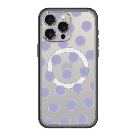 スリムプロテクションプレミアムケース with MagSafe［ オリジナル - 推し色水玉 - パープル ］
