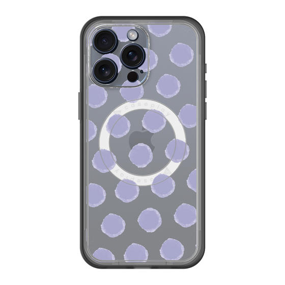 スリムプロテクションプレミアムケース with MagSafe［ オリジナル - 推し色水玉 - パープル ］