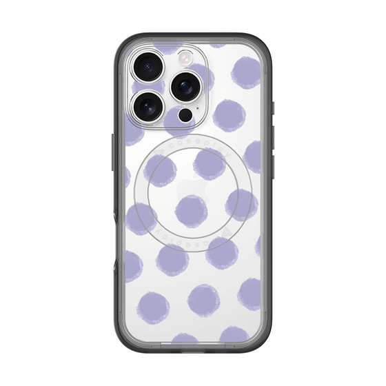 スリムプロテクションプレミアムケース with MagSafe［ オリジナル - 推し色水玉 - パープル ］