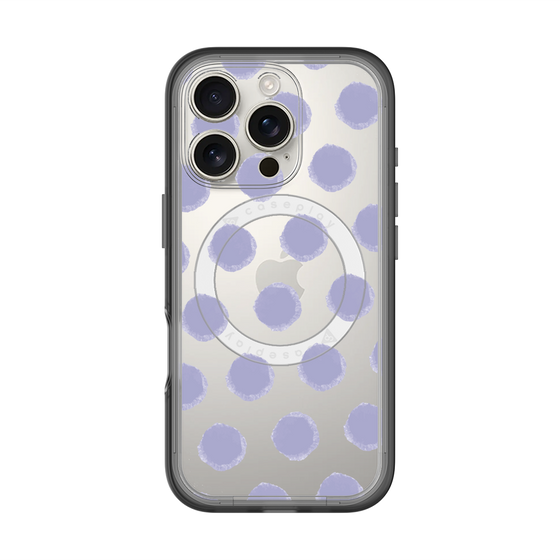 スリムプロテクションプレミアムケース with MagSafe［ オリジナル - 推し色水玉 - パープル ］