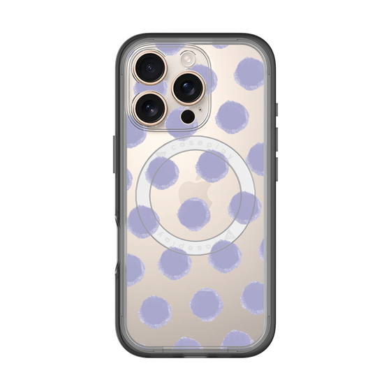 スリムプロテクションプレミアムケース with MagSafe［ オリジナル - 推し色水玉 - パープル ］