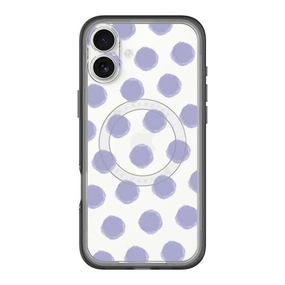 スリムプロテクションプレミアムケース with MagSafe［ オリジナル - 推し色水玉 - パープル ］