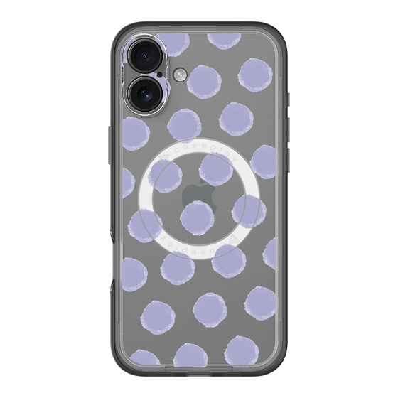 スリムプロテクションプレミアムケース with MagSafe［ オリジナル - 推し色水玉 - パープル ］