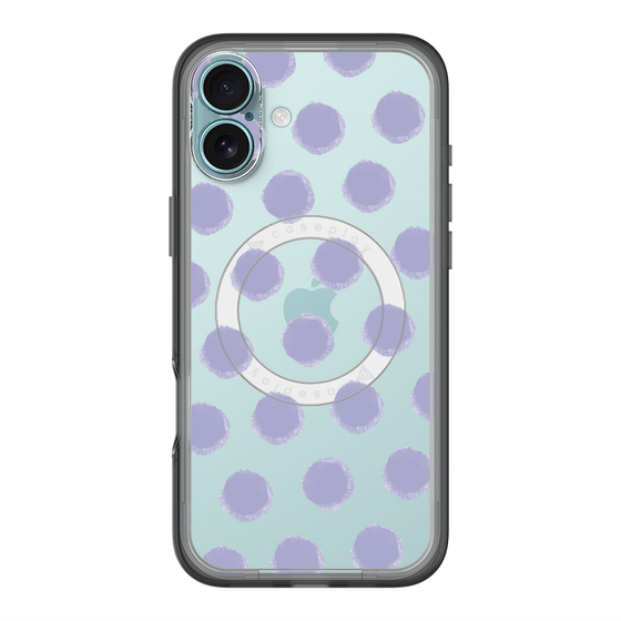 スリムプロテクションプレミアムケース with MagSafe［ オリジナル - 推し色水玉 - パープル ］