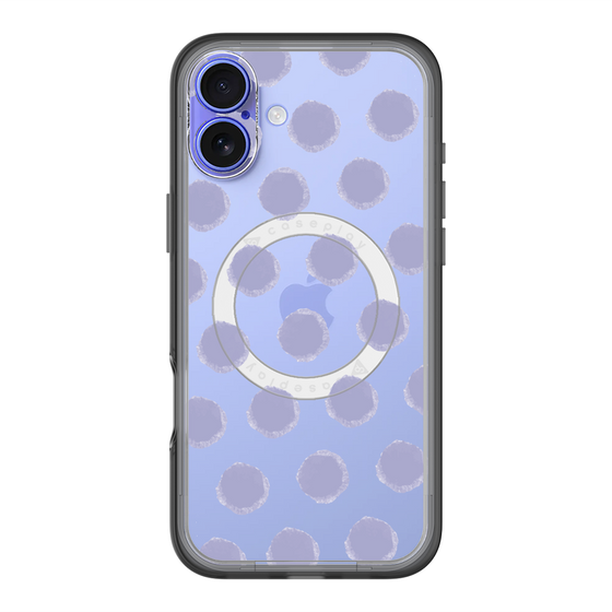 スリムプロテクションプレミアムケース with MagSafe［ オリジナル - 推し色水玉 - パープル ］