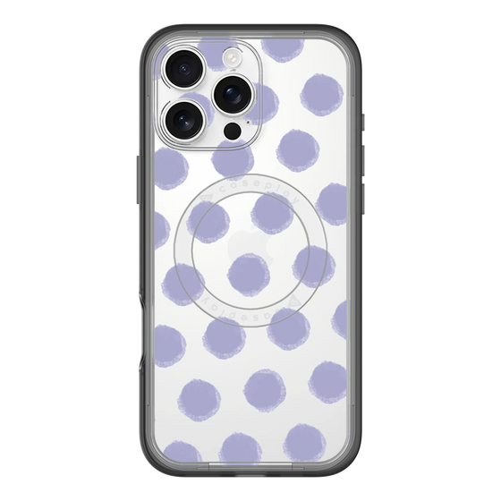 スリムプロテクションプレミアムケース with MagSafe［ オリジナル - 推し色水玉 - パープル ］