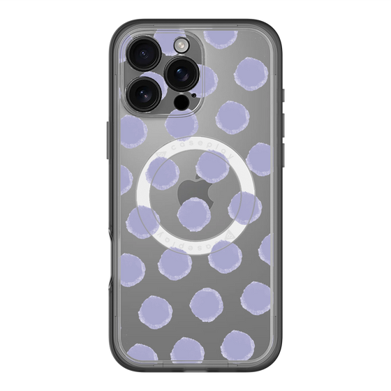 スリムプロテクションプレミアムケース with MagSafe［ オリジナル - 推し色水玉 - パープル ］