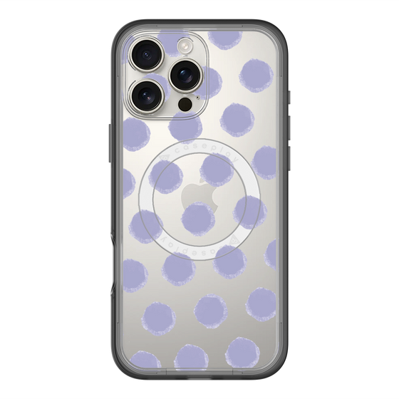 スリムプロテクションプレミアムケース with MagSafe［ オリジナル - 推し色水玉 - パープル ］