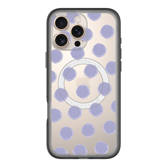 スリムプロテクションプレミアムケース with MagSafe［ オリジナル - 推し色水玉 - パープル ］