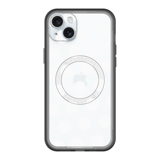 スリムプロテクションプレミアムケース with MagSafe［ オリジナル - 推し色水玉 - ホワイト ］