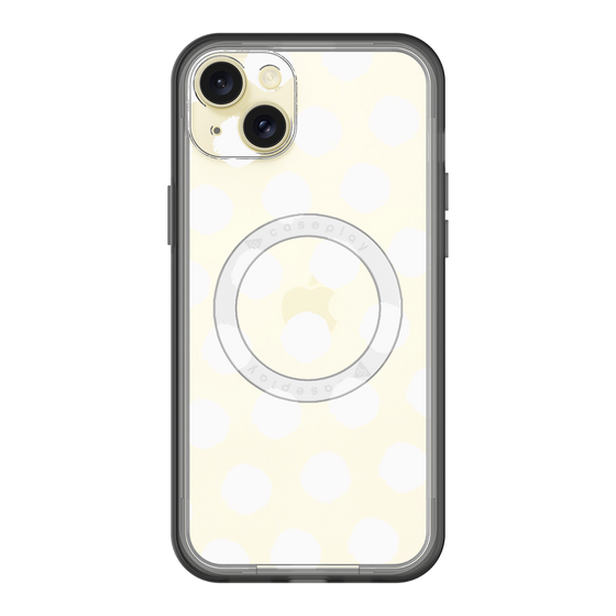スリムプロテクションプレミアムケース with MagSafe［ オリジナル - 推し色水玉 - ホワイト ］