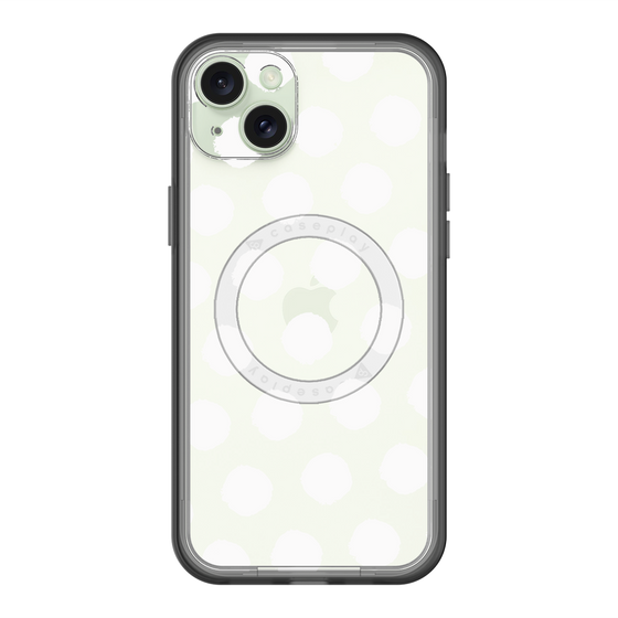 スリムプロテクションプレミアムケース with MagSafe［ オリジナル - 推し色水玉 - ホワイト ］