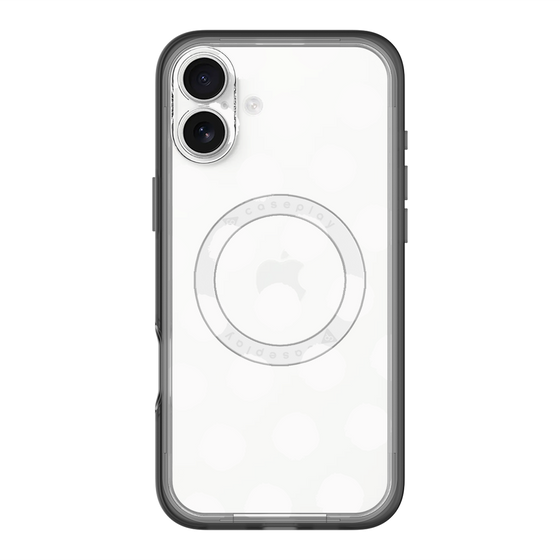 スリムプロテクションプレミアムケース with MagSafe［ オリジナル - 推し色水玉 - ホワイト ］