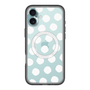 スリムプロテクションプレミアムケース with MagSafe［ オリジナル - 推し色水玉 - ホワイト ］