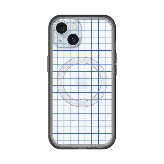 スリムプロテクションプレミアムケース with MagSafe［ オリジナル - 推し色チェック - ブルー ］