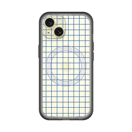 スリムプロテクションプレミアムケース with MagSafe［ オリジナル - 推し色チェック - ブルー ］