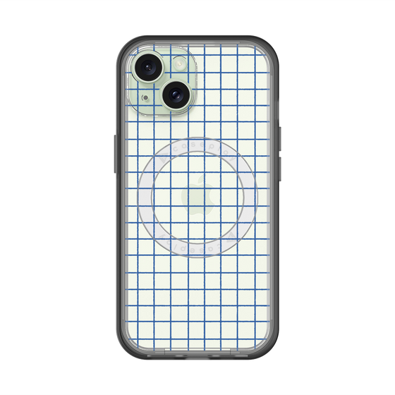 スリムプロテクションプレミアムケース with MagSafe［ オリジナル - 推し色チェック - ブルー ］