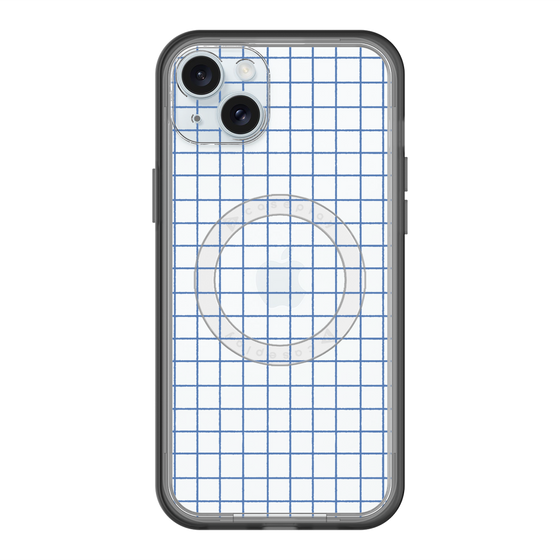 スリムプロテクションプレミアムケース with MagSafe［ オリジナル - 推し色チェック - ブルー ］