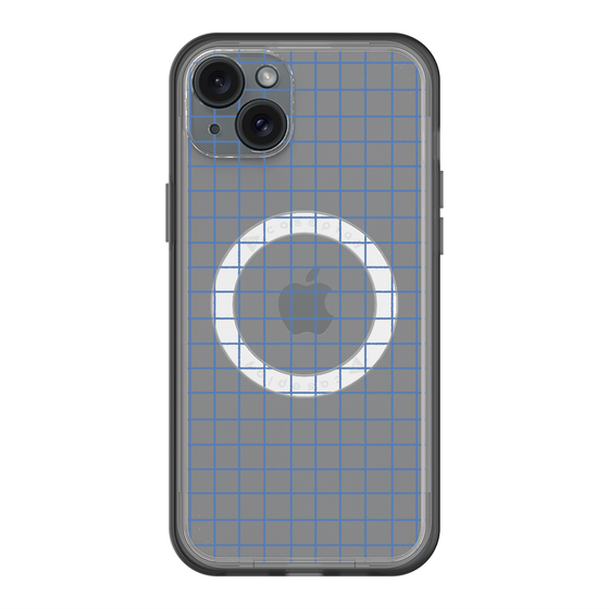 スリムプロテクションプレミアムケース with MagSafe［ オリジナル - 推し色チェック - ブルー ］