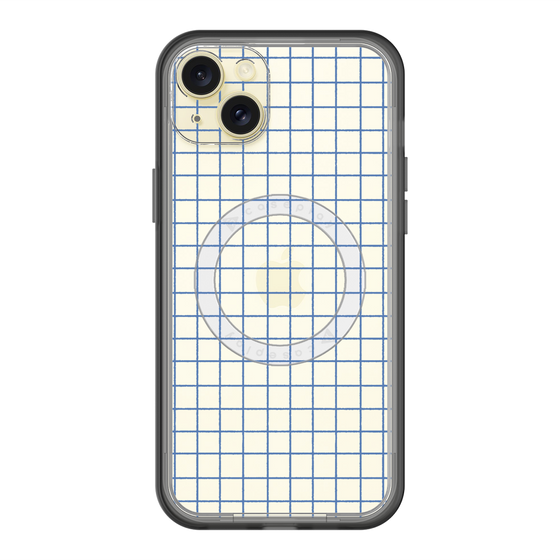 スリムプロテクションプレミアムケース with MagSafe［ オリジナル - 推し色チェック - ブルー ］