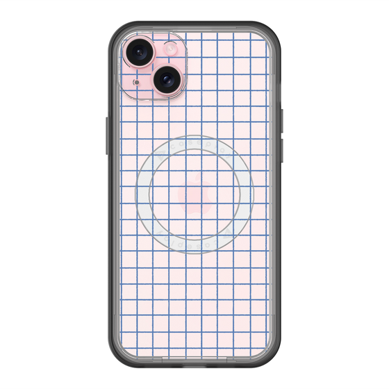 スリムプロテクションプレミアムケース with MagSafe［ オリジナル - 推し色チェック - ブルー ］