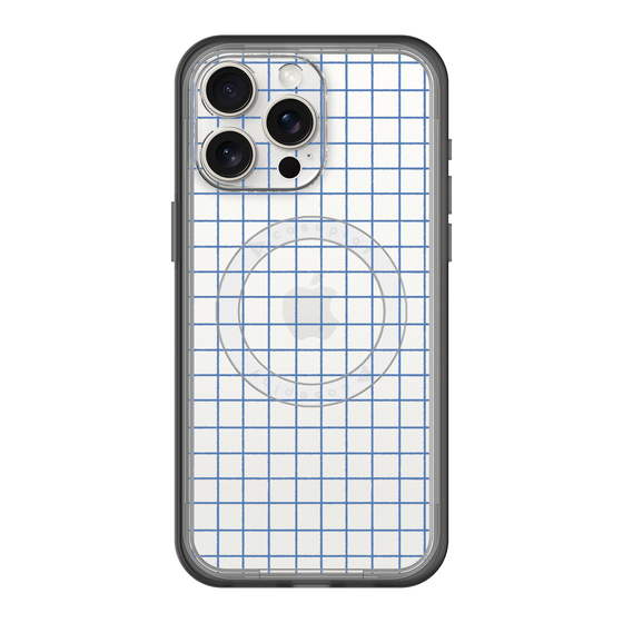 スリムプロテクションプレミアムケース with MagSafe［ オリジナル - 推し色チェック - ブルー ］