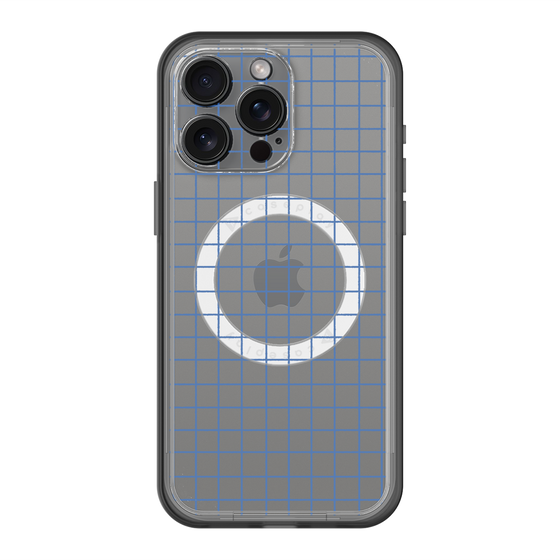 スリムプロテクションプレミアムケース with MagSafe［ オリジナル - 推し色チェック - ブルー ］