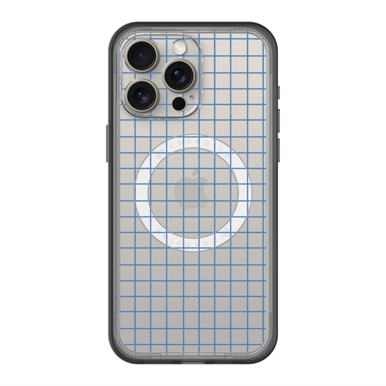 スリムプロテクションプレミアムケース with MagSafe［ オリジナル - 推し色チェック - ブルー ］