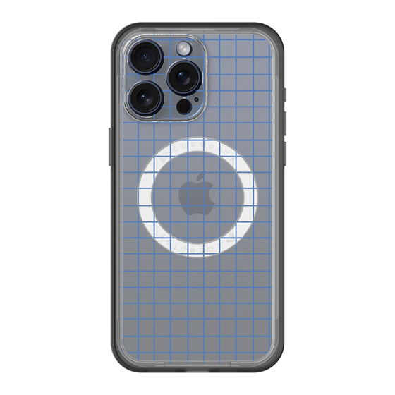 スリムプロテクションプレミアムケース with MagSafe［ オリジナル - 推し色チェック - ブルー ］