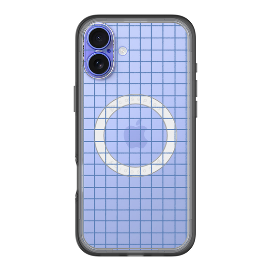 スリムプロテクションプレミアムケース with MagSafe［ オリジナル - 推し色チェック - ブルー ］