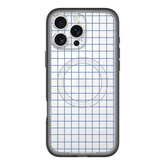 スリムプロテクションプレミアムケース with MagSafe［ オリジナル - 推し色チェック - ブルー ］