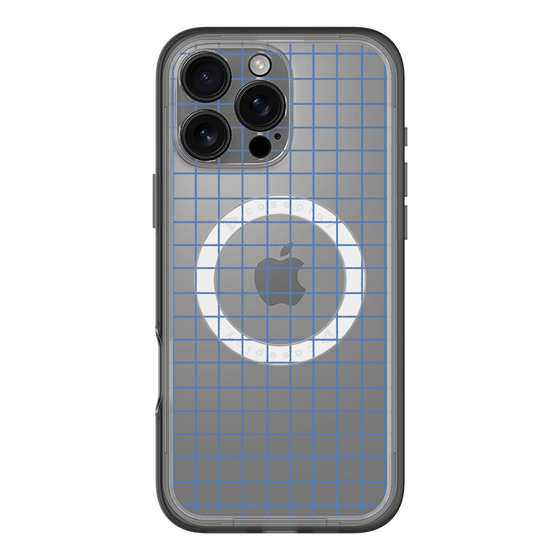 スリムプロテクションプレミアムケース with MagSafe［ オリジナル - 推し色チェック - ブルー ］
