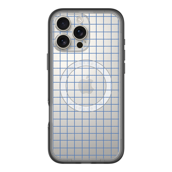 スリムプロテクションプレミアムケース with MagSafe［ オリジナル - 推し色チェック - ブルー ］