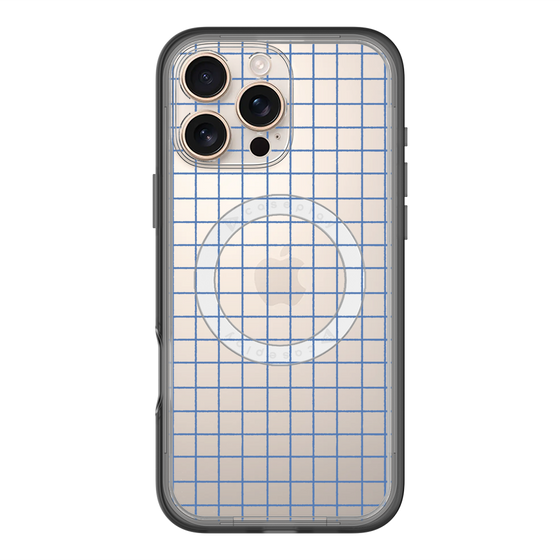 スリムプロテクションプレミアムケース with MagSafe［ オリジナル - 推し色チェック - ブルー ］
