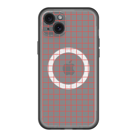 スリムプロテクションプレミアムケース with MagSafe［ オリジナル - 推し色チェック - レッド ］