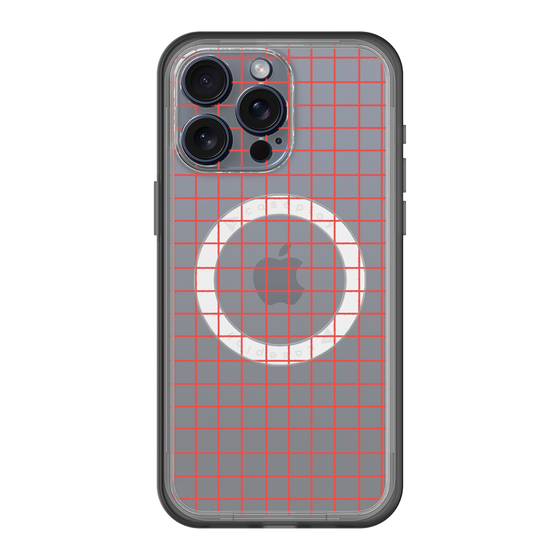 スリムプロテクションプレミアムケース with MagSafe［ オリジナル - 推し色チェック - レッド ］