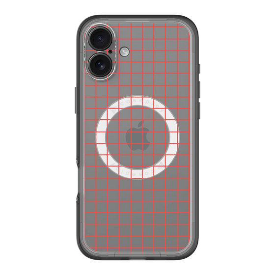 スリムプロテクションプレミアムケース with MagSafe［ オリジナル - 推し色チェック - レッド ］