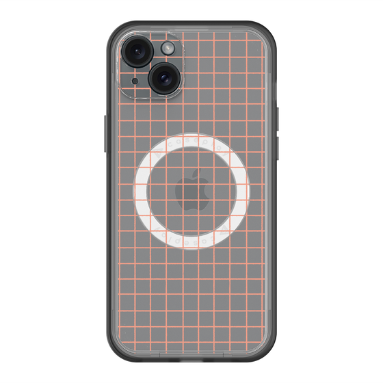 スリムプロテクションプレミアムケース with MagSafe［ オリジナル - 推し色チェック - オレンジ ］