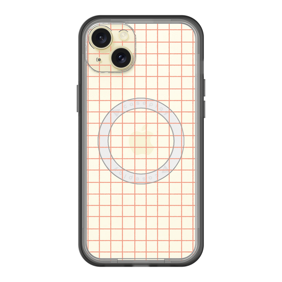 スリムプロテクションプレミアムケース with MagSafe［ オリジナル - 推し色チェック - オレンジ ］