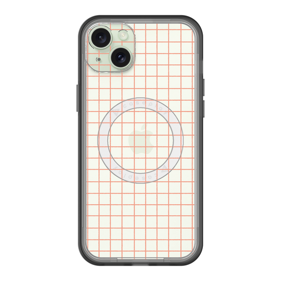 スリムプロテクションプレミアムケース with MagSafe［ オリジナル - 推し色チェック - オレンジ ］