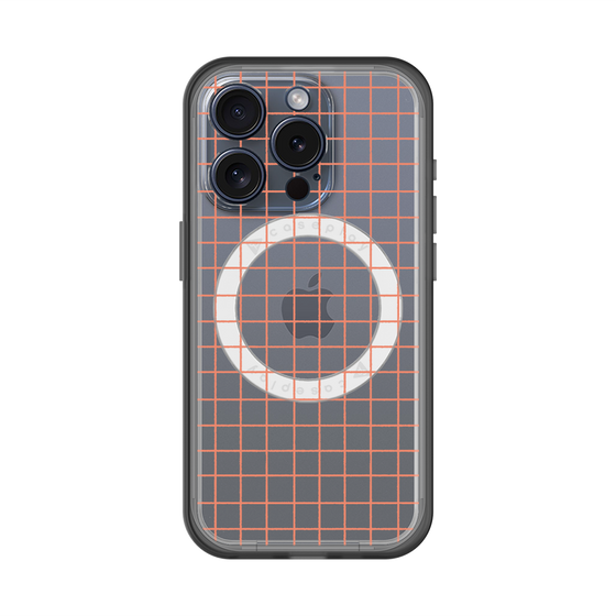 スリムプロテクションプレミアムケース with MagSafe［ オリジナル - 推し色チェック - オレンジ ］
