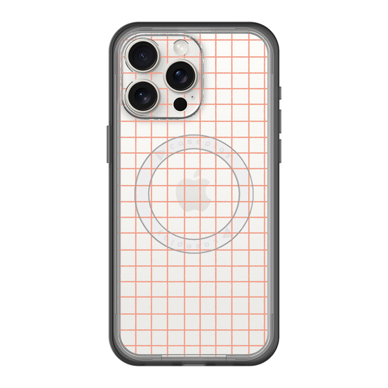 スリムプロテクションプレミアムケース with MagSafe［ オリジナル - 推し色チェック - オレンジ ］